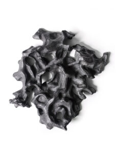 Black, abstract, wall sculpture
